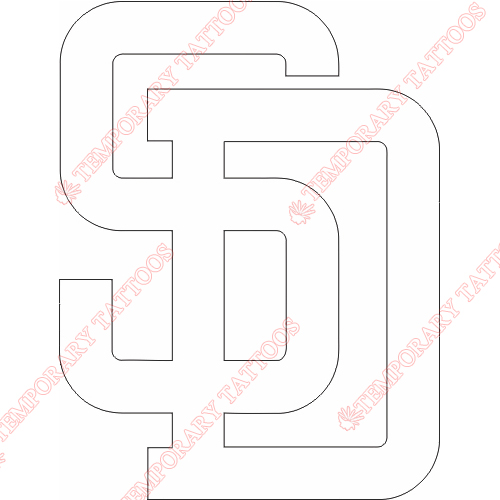 San Diego Padres Customize Temporary Tattoos Stickers NO.1849